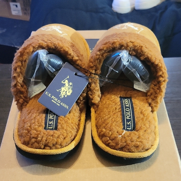 Polo Ralph Lauren Klarence Scuff Slippers in the color "Snuff" Mens 9/10 NWT - Picture 2 of 3